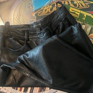 Classiques Entier Vintage Black Leather Pants Grunge Rocker Sz 8 Impeccable